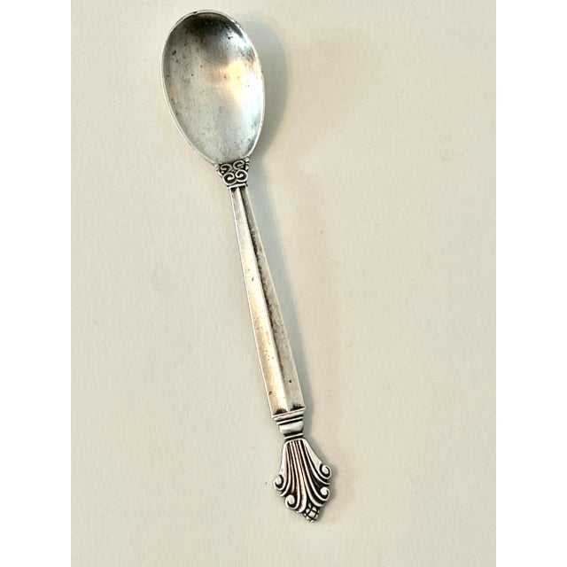 Silver Early 20th Century Georg Jensen Acanthus Sterling Silver Spoon For Sale - Image 8 of 8