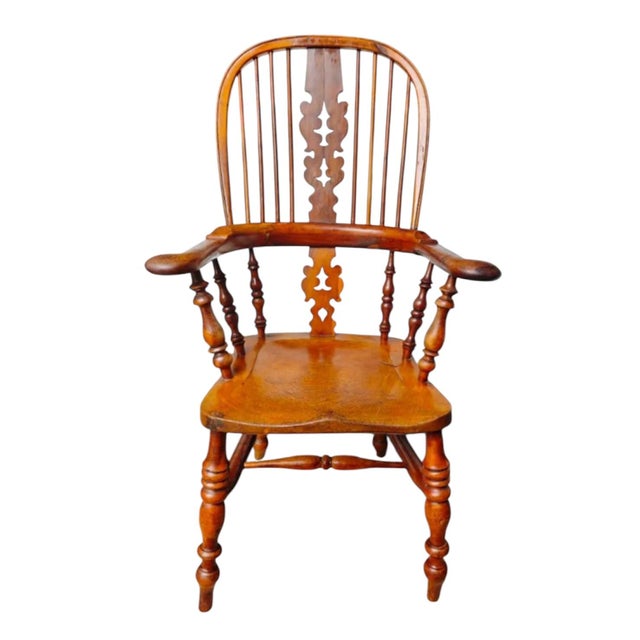 English Windsor Armchair, 1880s For Sale - Image 4 of 4