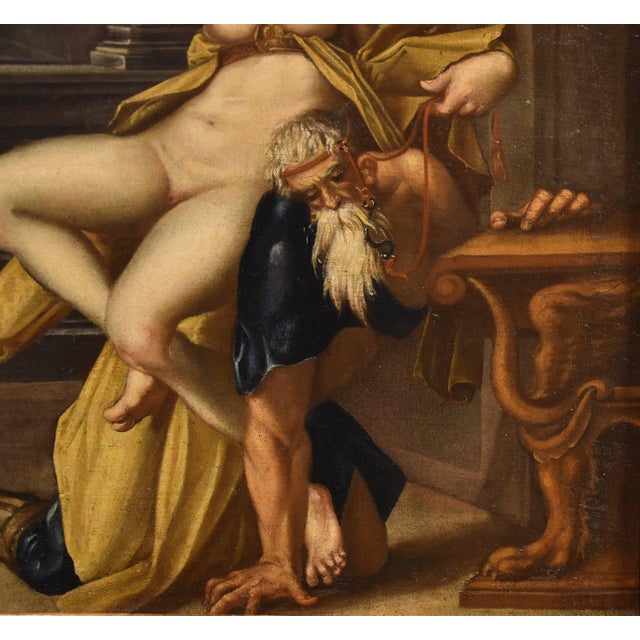 Bartholomäus Spranger, Aristotle & Phyllis, 1500s-1600s, Oil on Canvas For Sale - Image 8 of 16