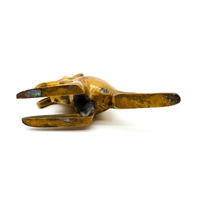 Metal Vintage Brass Kangaroo Figurine – Mid Century / Hollywood Regency For Sale - Image 7 of 12
