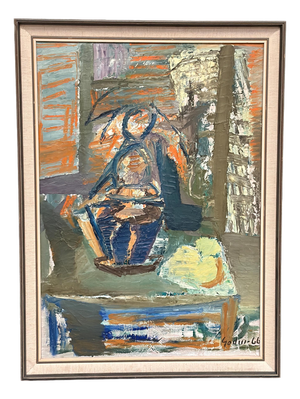 Ragnar Godin, Still Life, 1960s, Oil on Panel, Framed