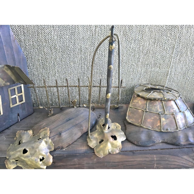 Mid 20th Century Curtis Jere Style Metal Sculpture MCM Wall Display Country Farm One of Kind For Sale - Image 5 of 12