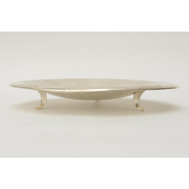 1950s Mid Century Modern Silver- Plate Footed Bowl, Germany, 1950's For Sale - Image 5 of 10