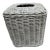 Vintage White Wicker Tissue Box Cover For Sale