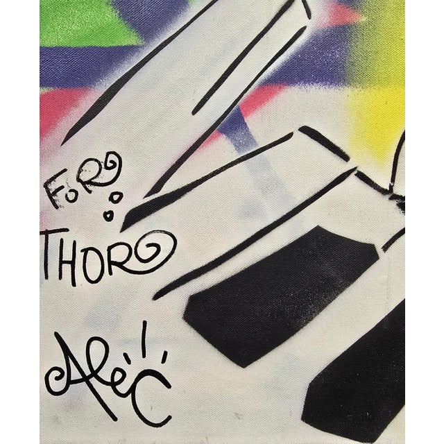 Alec Monopoly "Mr. Monopoly Playing the Piano" 2010 Painting on Canvas For Sale - Image 4 of 11