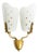 Large Mid-Century Modern Wall Lamp in Brass and Glass, 1950s For Sale