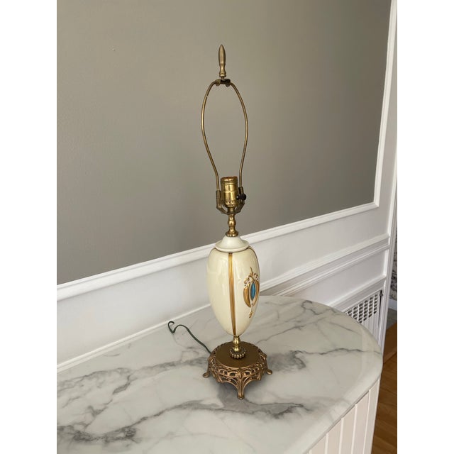 Vintage Early 20th Century Lenox Style Lamp For Sale - Image 9 of 9