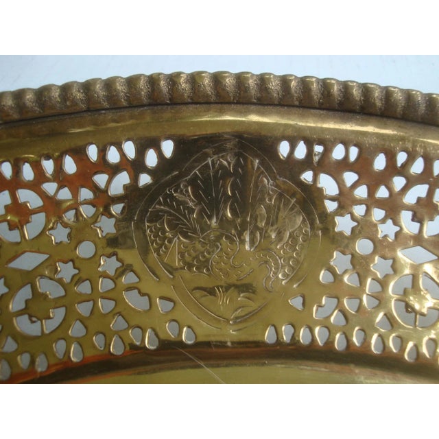 Pierced Brass Footed Tray Charger Chinese Zodiac Animals For Sale - Image 4 of 9