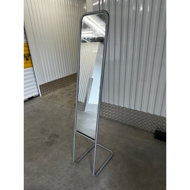 Modernist Cheval Mirror in Grey Tubular Metal, 1970s For Sale - Image 16 of 18
