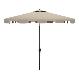 Zimmerman 7.5 Square Umbrella - Beige/White For Sale