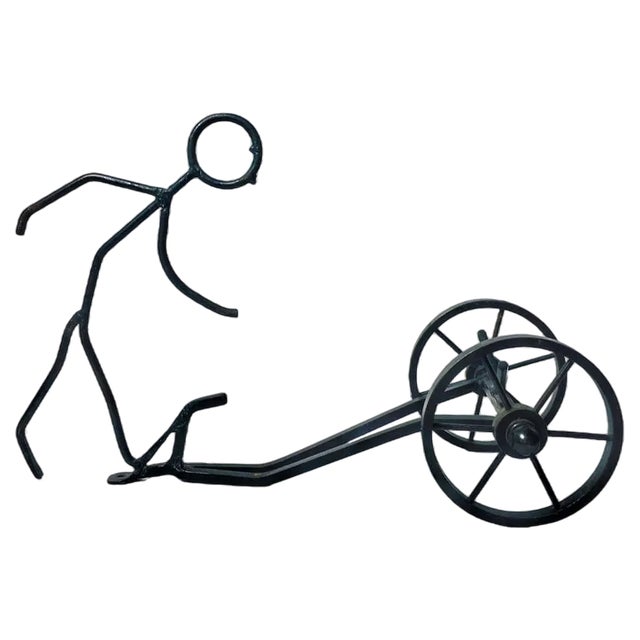 Wrought Iron Figural Wine Rack, 1960s For Sale