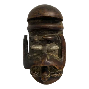 Rare African Tribal Liberian Grebo Caterpillar Mask 12" H