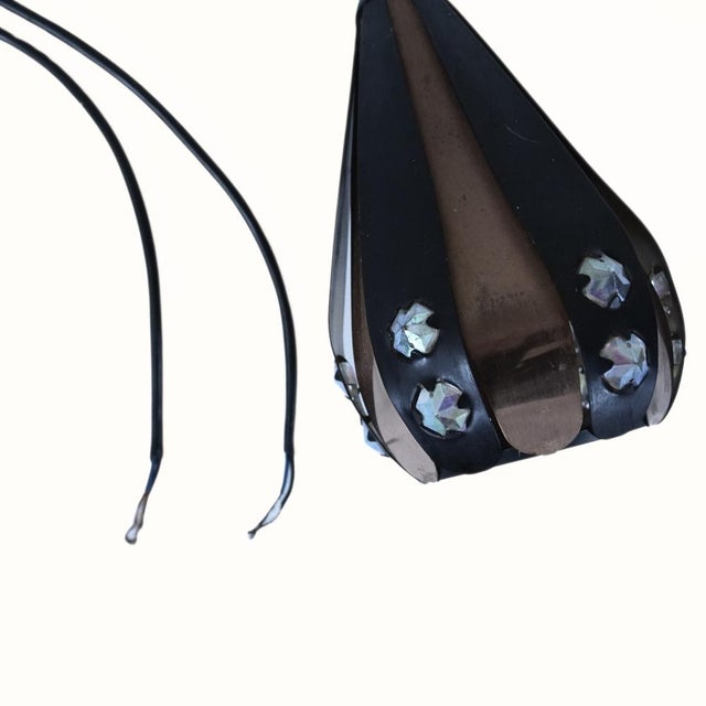 Droplet Pendant Lights in Copper by Werner Schou for Coronell Electrical, Denmark, 1960s, Set of 2 For Sale - Image 4 of 6