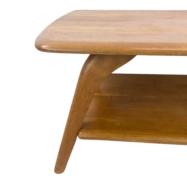 Small Wakefield-Style Mid-Century Wood Coffee Table, 1950s For Sale - Image 10 of 18