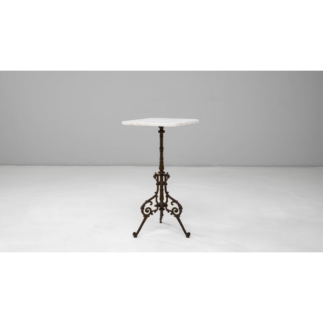 19th Century 19th Century French Cast Iron Table With Marble Top For Sale - Image 5 of 18