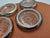 Italian Glass Coasters with Plated Rims from Leonard, 1960s-1970s, Set of 4 For Sale - Image 4 of 7