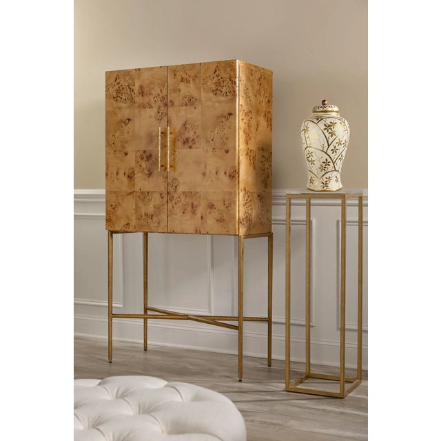 Monarch Burlwood Bar Cabinet For Sale In Chicago - Image 6 of 9