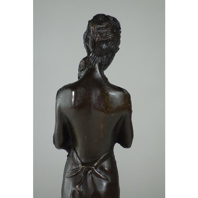 Metal Bronze Sculpture of Woman, Early 1900s For Sale - Image 7 of 17