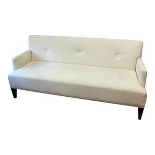Barbara Barry Cream Upholstered Sofa For Sale