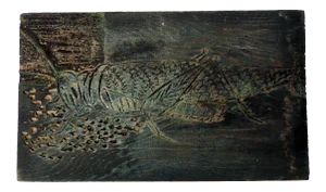Santa Graziani "Grasshopper" Surrealist Woodcut