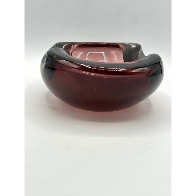 MCM Murano Sommerso Glass Geode Catchall For Sale - Image 9 of 14