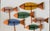 Mid-Century Modern Vintage Leaded Slag Glass and Copper School of Fish Sculpture Styled After Curtis Jere For Sale - Image 3 of 11