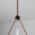 Brass and Iron Pendant with Opaline Glass Shade, 1950s For Sale - Image 4 of 10