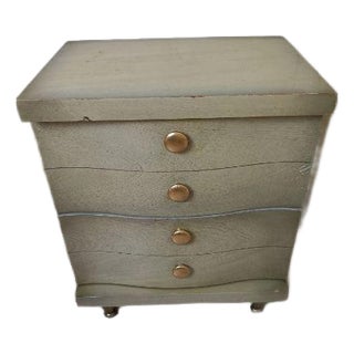 Vintage Wood Nightstand 2 Drawer Mid Century Modern For Sale