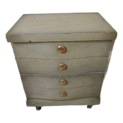 Vintage Wood Nightstand 2 Drawer Mid Century Modern For Sale