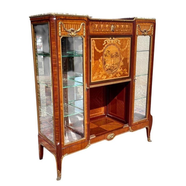 Louis XV Style Display Cabinet in Wood For Sale - Image 10 of 13