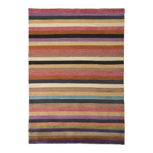 2010s Vintage Striped Area Rug - 06'02 X 08'08