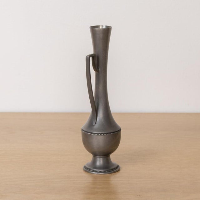 1930s French Art Deco Pewter Bud Vase For Sale In Los Angeles - Image 6 of 10