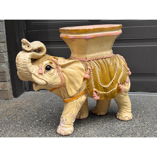 Made in Italy Vintage Elephant Garden Stool For Sale - Image 11 of 18