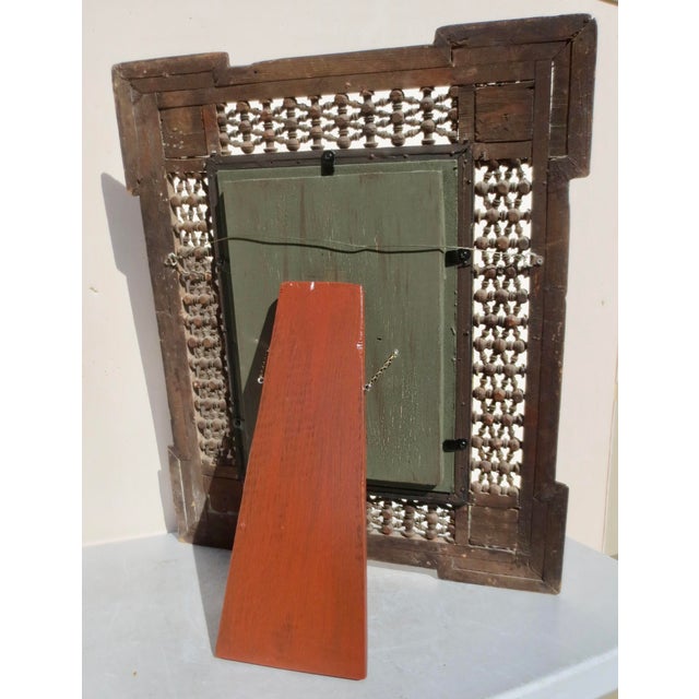 Wood Antique Moroccan Frame For Sale - Image 7 of 10