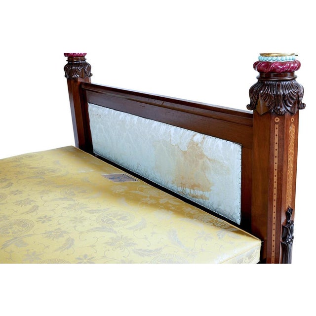 19th Century Mahogany and Porcelain 4 Poster Bed For Sale - Image 9 of 18