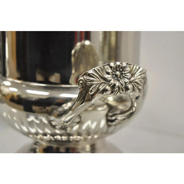 Vintage Regency Style Silver Plated Trophy Cup Urn Champagne Chiller Ice Bucket For Sale In Philadelphia - Image 6 of 11