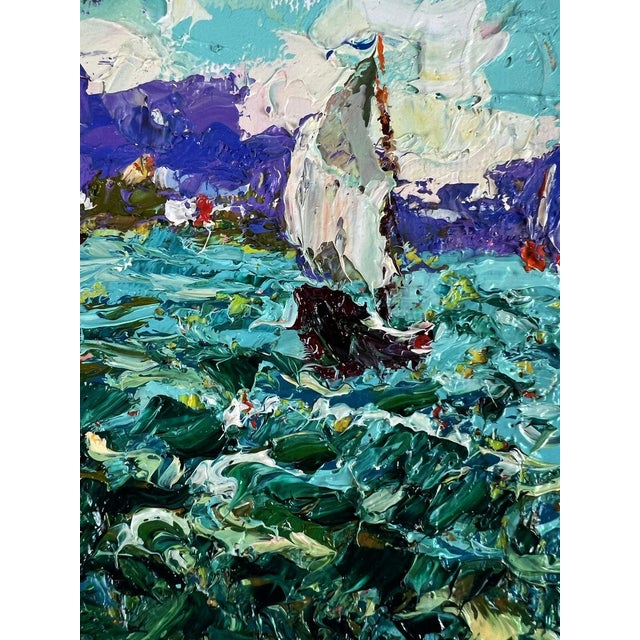 Oil Painting Under Sails in the Endless Sea Oleksiy Ivanyuk For Sale - Image 4 of 10