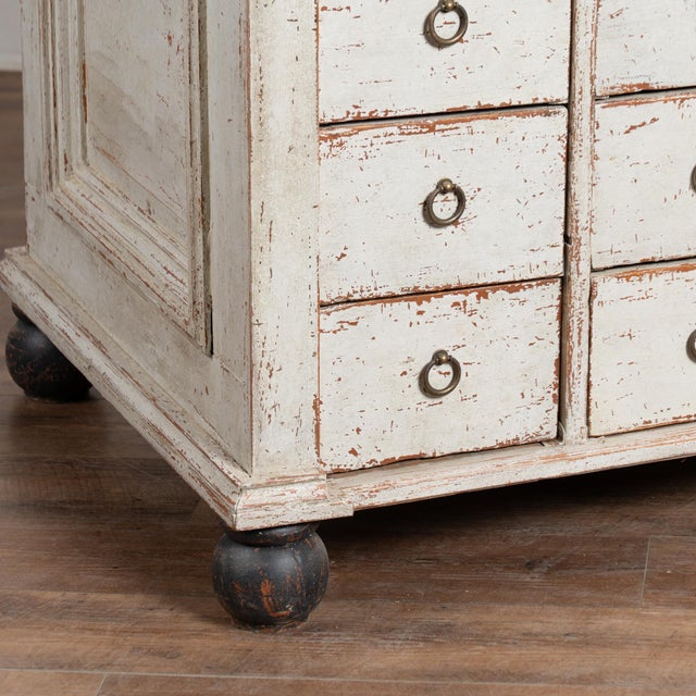 19th Century Swedish Pine 24 Drawer Apothecary Counter Kitchen Island For Sale - Image 9 of 13