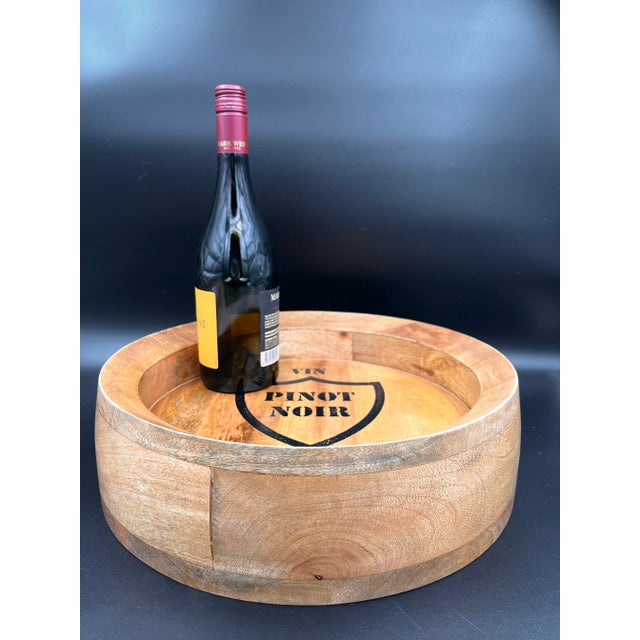 Ballard Designs Ballard Designs Pinot Noir Small Wine Barrel Wall Plaque Tray For Sale - Image 4 of 11