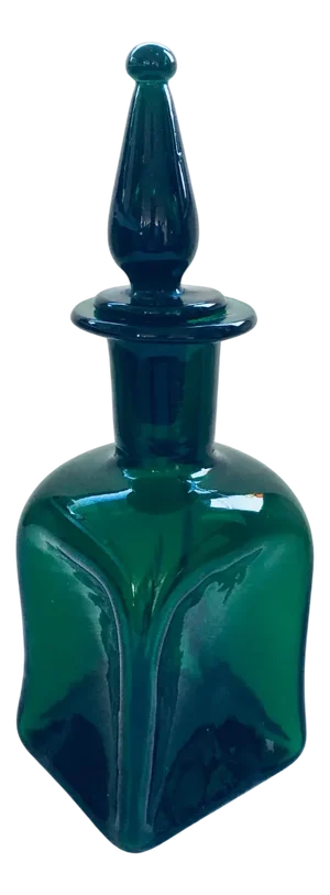 Vintage French Art Glass Decanter Bottle, 1950s