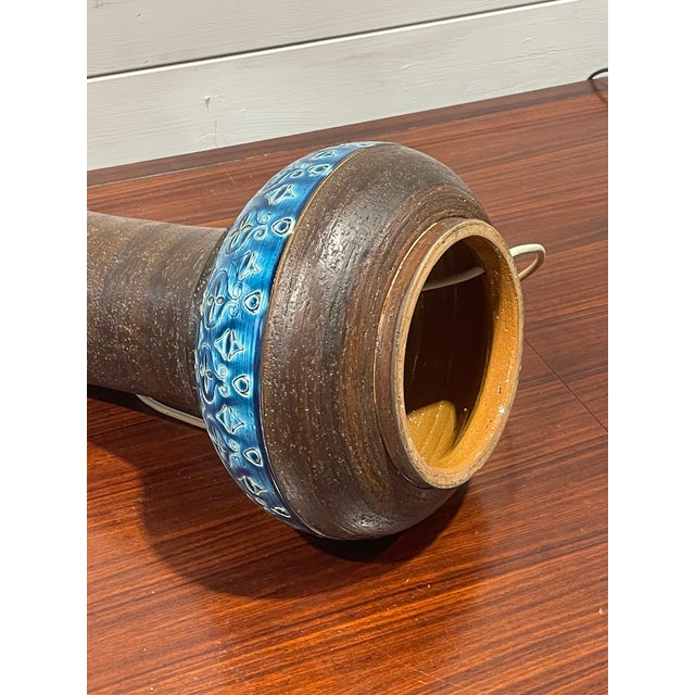 Textile Table Lamp attributed to Aldo Londi for Bitossi Ceramiche, 1970s For Sale - Image 7 of 18