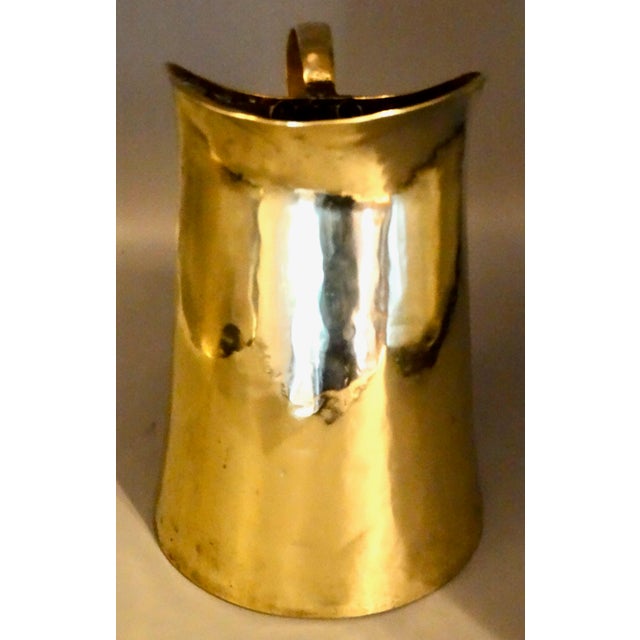 Antique French Handcrafted Brass Pitcher For Sale - Image 11 of 12