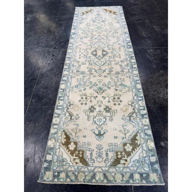Textile Turkish Vintage Rug 2'11" x 9'4" For Sale - Image 7 of 7