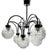 Vintage Ball Pendant Stem Lamp with 8 Globular Lights from Massive, Belgium, 1960s For Sale - Image 4 of 18