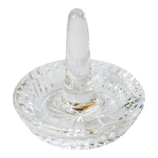 Vintage Waterford Ireland Crystal Ring Holder Jewelry Tray For Sale