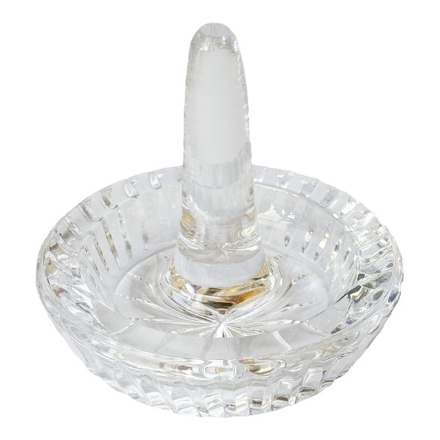 Vintage Waterford Ireland Crystal Ring Holder Jewelry Tray For Sale