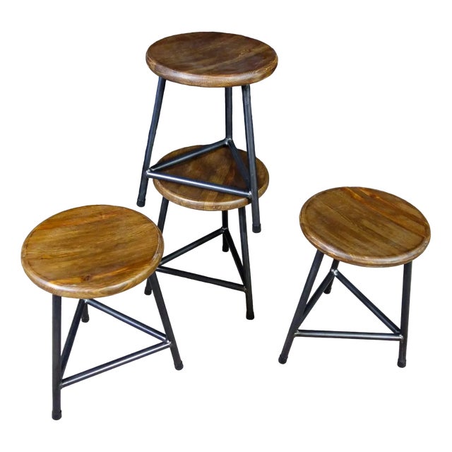 Industrial Tripod Stool from Vivre For Sale