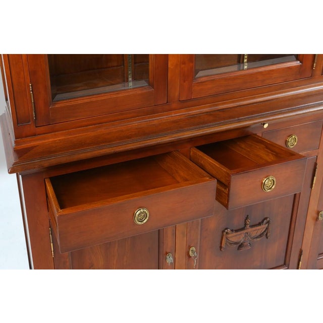 Brown English Wooden Bookcase Cabinet, 1950s For Sale - Image 8 of 18