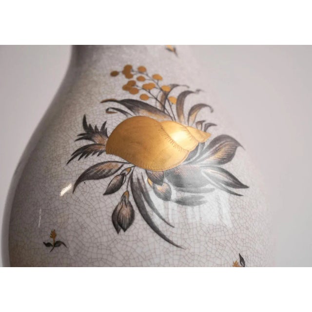 Royal Copenhagen Shellfish Vase in Craquelé and Gold by Thorkild Olsen for Royal Copenhagen, 1920s For Sale - Image 4 of 10