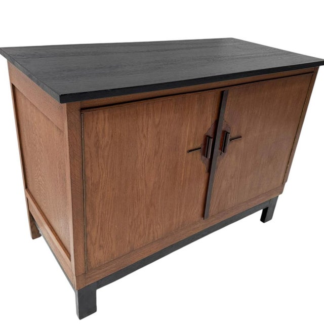 Art Deco Modern Sideboard with Black Lacquered Top, 1930s For Sale - Image 4 of 11